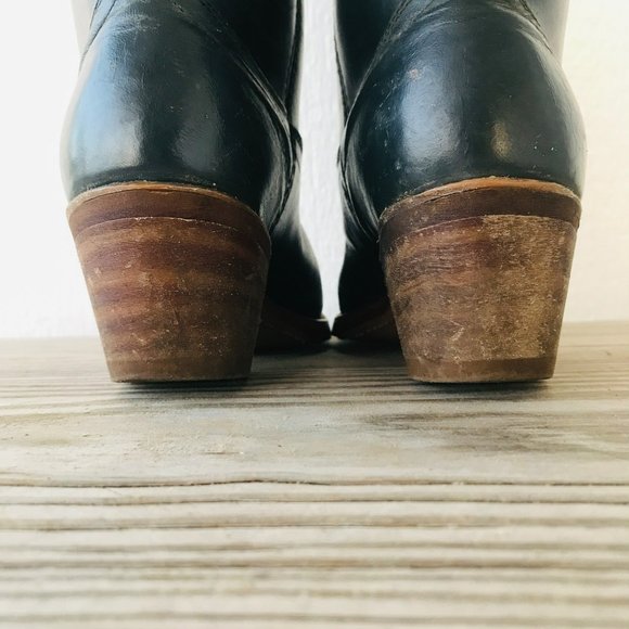 Vintage Dingo Acme Cowboy Western Boots Mens Sz 8 EW Gray Leather Campus - Picture 10 of 11